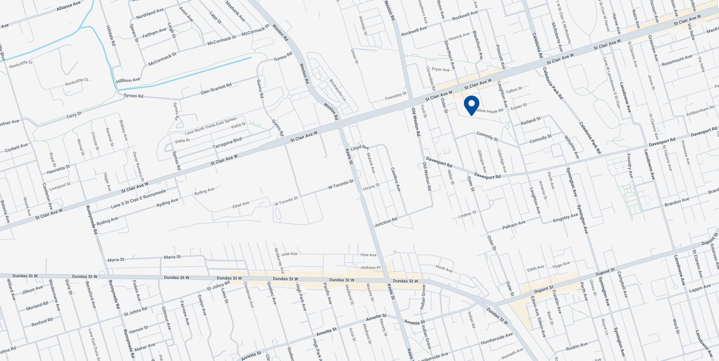 Map of the Ferrier Wire facility at 170 Mulock Avenue, Toronto, Ontario M6N 3C8 — open in Google Maps